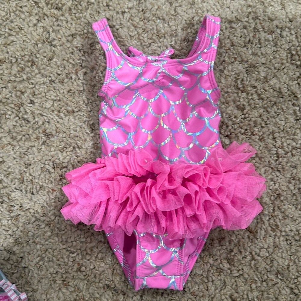 Pink Mermaid tutu swim suit size 12M